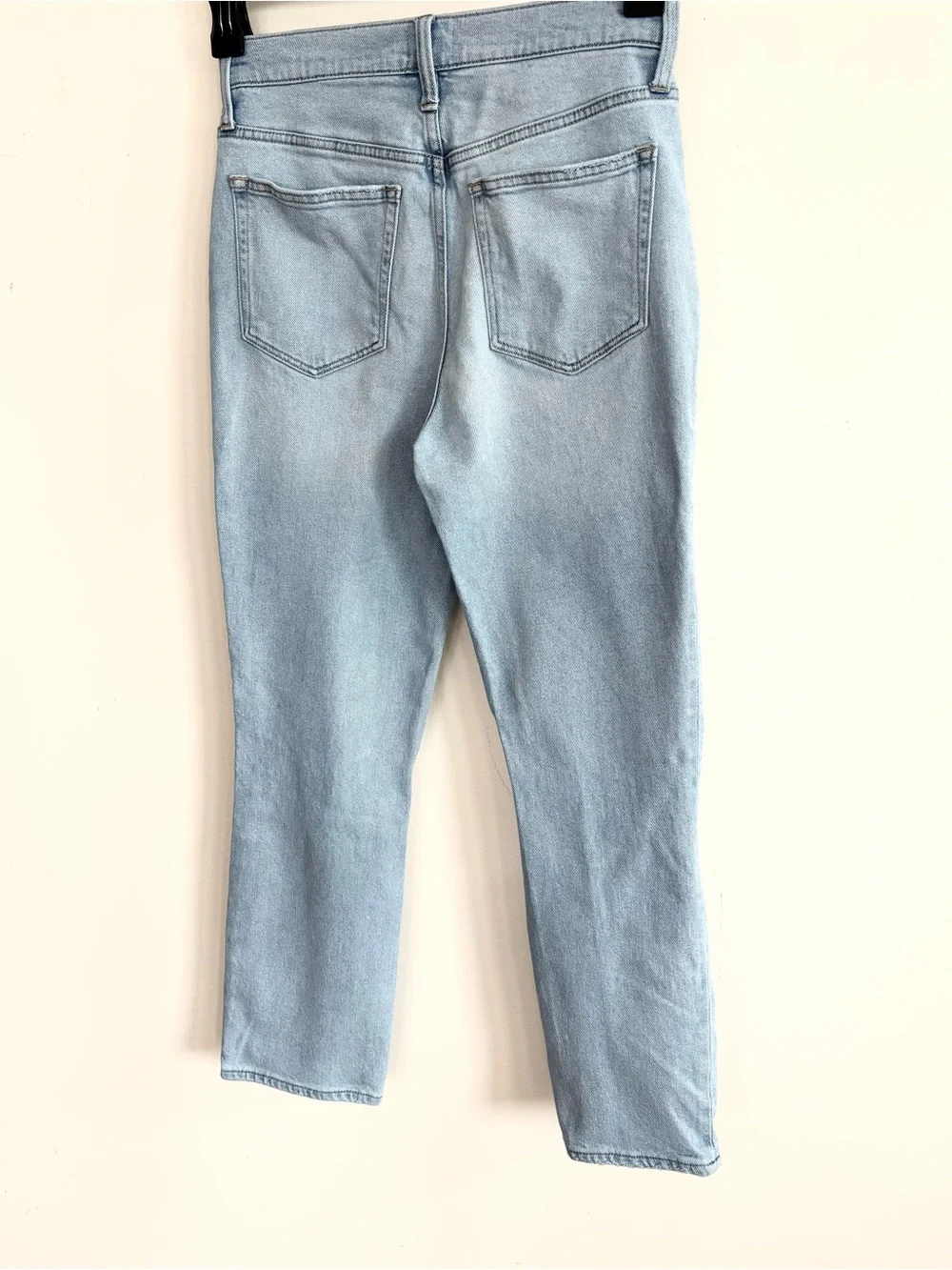 J Crew Factory Distressed Essential Straight Jeans in Palm Blue Wash Women’s 26